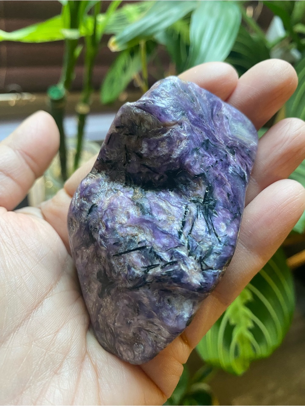 Natural Purple Stone Decorative Habitat Accent for Reptiles